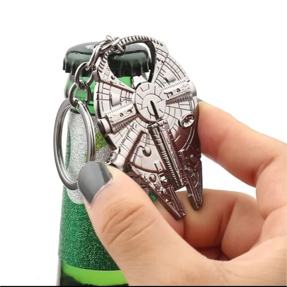 MILLENNIUM Falcon bottle opener keychain rebel alliance - Picture 1 of 7